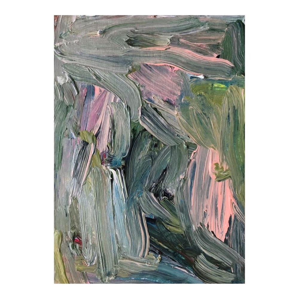 original abstract art - acrylic on paper, 5” x 7”